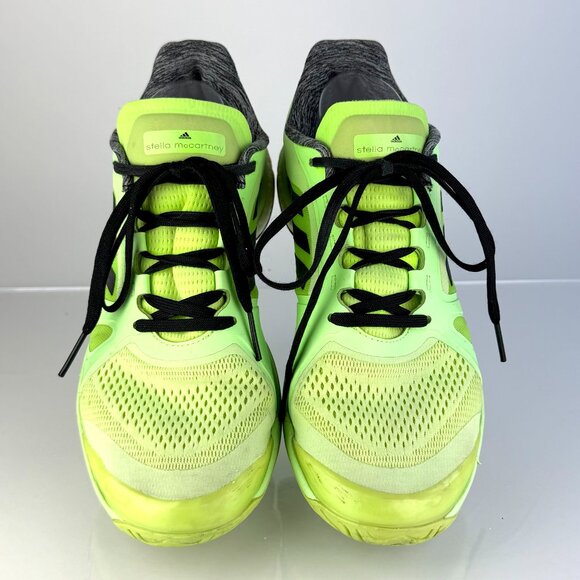 Adidas by Stella McCartney Stella Court Tennis Shoes Signal Neon Green Boost10.5 - Picture 2 of 11